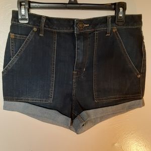 Free People Dark Denim Short